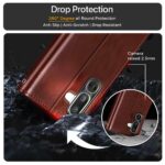 Shock Proof Flip Cover Back Case for Samsung Galaxy M36 5G | Magnetic Wallet Leather Case with Stand - Image 6