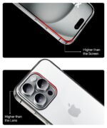 Crystal Clear Transparent Back Cover Case Compatible with iPhone 16 Pro Max Shockproof Flexible TPU Silicone Case with Full Body & Camera Protection Transparent - Image 6