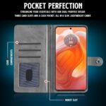 Shock Proof Flip Cover Back Case for Motorola Moto Edge 50 Ultra | Magnetic Wallet Leather Case with Stand - Image 6