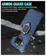 Shock Proof Back Case Mobile Cover for XIAOMI Mi 10i 5G | Back Cover Case (Tough Armor | Hybrid PC + TPU | Ring Holder & in-Built Kickstand | Blue) - Image 4