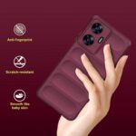 Ultimate Silicon Back Cover Case for Realme Narzo N55| C55 | Military Grade Drop Protection Shockproof Bumper | Anti-Slip Grip | Scratch Proof Micro-Fibre Cloth Inside (Crimson Red) - Image 4