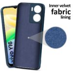 Vivo Y56 5G | Y16 Ultra Slim Soft Rubberised Back Cover for Phone | Matte Silicone Flexible Camera Protection Back Case - Blue - Image 2