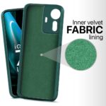 Back Cover for iQOO Z6 Lite 5G | Ultra Slim Soft Rubberised Case | Inner Velvet Fabric Lining | Matte Silicone Flexible Mobile Case | Camera Protection - Green - Image 4