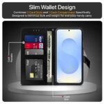 Shock Proof Flip Cover Back Case for Samsung Galaxy S25 5G | Magnetic Wallet Leather Case with Stand - Image 4