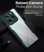 Shock Proof Clear Protective Back Case for Redmi Note 14 SE 5G | Redmi Note 14 5G - AirEDGE Technology | 360 Degree Camera Protection | Transparent Hybrid Back Case Mobile Cover - Green - Image 8