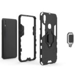 Shock Proof Back Case Mobile Cover for Samsung Galaxy M01s | Galaxy A10s (Armor | Hybrid PC + TPU | Full Protection with Ring Holder Kickstand | Carbon Black) - Image 5