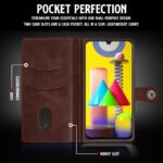 Shock Proof Flip Cover Back Case for Samsung Galaxy M31 | Magnetic Wallet Leather Case with Stand - Image 4