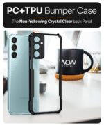 Thermoplastic Polyurethane Shock Proof Clear Protective Back Case for Samsung Galaxy M35 5GAiredge Technology|360 Degree Camera Protection|Transparent Hybrid Back Case Mobile CoverBlack - Image 8