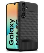 Back Cover for Samsung Galaxy M36 5G | Galaxy F36 5G with Hexa Cube Design | Ultra Slim Soft Case | Inner Velvet Fabric | Matte Silicone Flexible Mobile Case | Camera Protection  Black - Image 2