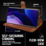 Shock Proof Flip Cover Back Case for Motorola Moto Edge 40 5G | Magnetic Wallet Leather Case with Stand - Image 8