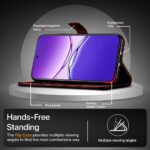 Shock Proof Flip Cover Back Case for Oppo A5 Pro 5G | Magnetic Wallet Leather Case with Stand - Image 8