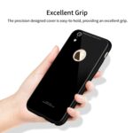 Luxury Mirror Bumper Back Tempered Glass Case All Angle Protection Full Mirror View Back Lightweight Matte Soft Back Case Cover for Apple iPhone XR - Black - Image 3