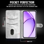 Shock Proof Flip Cover Back Case for Oppo A3 Pro 5G | Magnetic Wallet Leather Case with Stand - Image 6