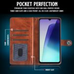 Shock Proof Flip Cover Back Case for Redmi A4 5G | Magnetic Wallet Leather Case with Stand - Image 6
