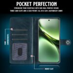 Shock Proof Flip Cover Back Case for Vivo X200 5G | Magnetic Wallet Leather Case with Stand - Image 4