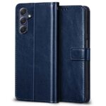 Shock Proof Flip Cover Back Case for Samsung Galaxy M34 5G | Magnetic Wallet Leather Case with Stand - Image 3