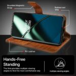 Shock Proof Flip Cover Back Case for 1+ Oneplus 11 5G | Magnetic Wallet Leather Case with Stand - Image 8