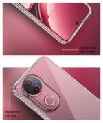 kelpuj Transparent Back Cover for iQOO Z10R 5G | Vivo V50 5G | V50e 5G | V50 Elite Edition | Raised Bumps for Full Device & Camera Protection Shockproof TPU Silicone Mobile Case Transparent - Image 8