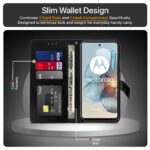 Shock Proof Flip Cover Back Case for Motorola Moto G24 Power 5G | Magnetic Wallet Leather Case with Stand - Image 4