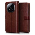 Shock Proof Flip Cover Back Case for Redmi Note 14 Pro Plus 5G | Magnetic Wallet Leather Case with Stand - Image 3