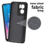 Ultra Slim Soft Rubberised Back Cover Case for 1+ OnePlus Nord CE 2 5G Ultra | Inner Velvet Fabric Lining | Matte Silicone Flexible Camera Protection Back Cover - Black - Image 3