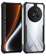 kelpuj Shock Proof Clear Protective Back Case for Realme Narzo 80 Pro 5G - AirEDGE Technology | 360 Degree Camera Protection | Transparent Hybrid Back Case Mobile Cover - Black - Image 2