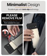 kelpuj Shock Proof Clear Protective Back Case for Google Pixel 6 Pro 5G - AirEDGE Technology | 360 Degree Camera Protection | Transparent Hybrid Back Case Mobile Cover - Black - Image 4