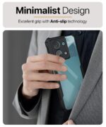 Shock Proof Clear Protective Back Case for Poco X6 Neo 5G - AirEDGE Technology | 360 Degree Camera Protection | Transparent Hybrid Back Case Mobile Cover - Black - Image 5