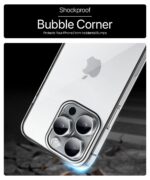 Crystal Clear Transparent Back Cover Case Compatible with iPhone 16 Pro Shockproof Flexible TPU Silicone Case with Full Body & Camera Protection Transparent - Image 5