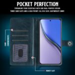 Shock Proof Flip Cover Back Case for Realme P3 Ultra 5G | Magnetic Wallet Leather Case with Stand - Image 3