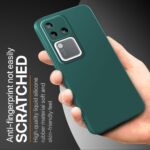 Back Cover for Vivo V30 Pro | Ultra Slim Soft Rubberised Case | Inner Velvet Fabric Lining | Matte Silicone Flexible Mobile Case | Camera Protection - Green - Image 8
