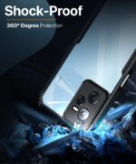 TPU+PC Shock Proof Clear Protective Back Case for Realme Narzo 50A Prime | Realme C35 - Airedge Technology | 360 Degree Camera Protection | Transparent Hybrid Back Case Mobile Cover-Black - Image 3