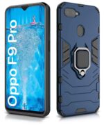 Shock Proof Back Case Mobile Cover for Realme U1 | Oppo F9 Pro | Back Cover Case (Tough Armor | Hybrid PC + TPU | Ring Holder & in-Built Kickstand | Blue) - Image 2