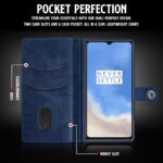 Shock Proof Flip Cover Back Case for Oneplus 7T | Magnetic Wallet Leather Case with Stand - Image 3