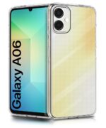 Transparent Back Cover Case Compatible with Samsung Galaxy A06 Shockproof TPU Silicone Mobile Cover with Raised Bumps for Full Body & Camera Protection Clear/Transparent