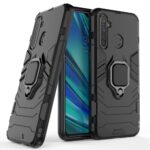 Shock Proof Back Case Mobile Cover for Realme 5 | 5I | 5S | Narzo 10 | Back Cover Case (Tough Armor | Hybrid PC + TPU | Ring Holder & in-Built Kickstand | Black) - Image 2