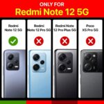 Crystal Clear Transparent Back Case Cover for Redmi Note 12 5G | Poco X5 5G | Full Device & Camera Prorection Shockproof TPU Silicone Back Cover Case Transparent - Image 2