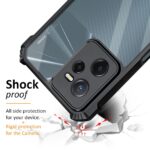 Shock Proof Clear Protective Back Case for Realme C35 - AirEDGE Technology | 360 Degree Camera Protection | Transparent Hybrid Back Case Mobile Cover - Black - Image 2