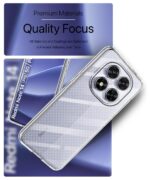 Transparent Back Cover Case for Compatible with Redmi Note 14 Pro 5G | Poco X7 5G | Raised Bumps for Full Device & Camera Protection Shockproof TPU Silicone Back Case Mobile Cover Transparent - Image 8