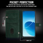 Shock Proof Flip Cover Back Case for Oppo Reno 6 5G | Magnetic Wallet Leather Case with Stand - Image 4