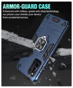 Shock Proof Back Case Mobile Cover for Vivo V19 | Back Cover Case (Tough Armor | Hybrid PC + TPU | Ring Holder & in-Built Kickstand | Blue) - Image 4
