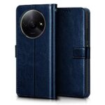 Shock Proof Flip Cover Back Case for Mi Redmi A3 | Magnetic Wallet Leather Case with Stand - Image 4