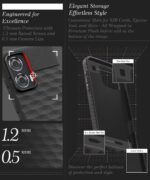 Back Cover for Moto Edge 50 Fusion 5G | Moto Edge G96 Fusion 5G with Hexa Cube Design | Inner Velvet Fabric | Matte Silicone Flexible Mobile Case | Camera Protection - Black - Image 5