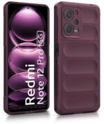 Ultimate Silicon Back Cover Case for Xiaomi Redmi Note 12 Pro 5G | Military Grade Drop Protection Shockproof Bumper | Anti-Slip Grip | Scratch Proof Micro-Fibre Cloth Inside (Crimson Red) - Image 2