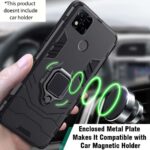 Tough Armor Bumper Back Case Cover for Redmi 10A | 10A Sport with Ring Holder & Kickstand in-Built | Excellent 360 Degree Protection (Carbon Black) - Image 5