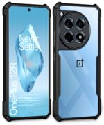Shock Proof Clear Back Case Mobile Cover for 1+ OnePlus 12R 5G (Hard | Hybrid PC + TPU | Full Armour Device & Camera Protection | Black) - Image 4