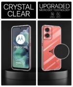 Transparent Back Cover Case for Compatible with Motorola Moto G35 5G | Raised Bumps for Full Device & Camera Protection Shockproof TPU Silicone Back Case Mobile Cover Transparent - Image 4