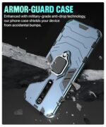 Shock Proof Back Case Mobile Cover for Xiaomi Mi Redmi K20 / K20 Pro | Back Cover Case (Tough Armor | Hybrid PC + TPU | Ring Holder & in-Built Kickstand | Blue) - Image 4