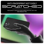 Back Cover for Apple iPhone 14 Plus | Ultra Slim Soft Rubberised Case | Inner Velvet Fabric Lining | Matte Silicone Flexible Mobile Case | Camera Protection - Black - Image 8