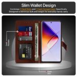 Shock Proof Flip Cover Back Case for Infinix Note 40 Pro | Magnetic Wallet Leather Case with Stand - Image 3